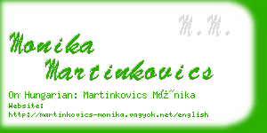 monika martinkovics business card